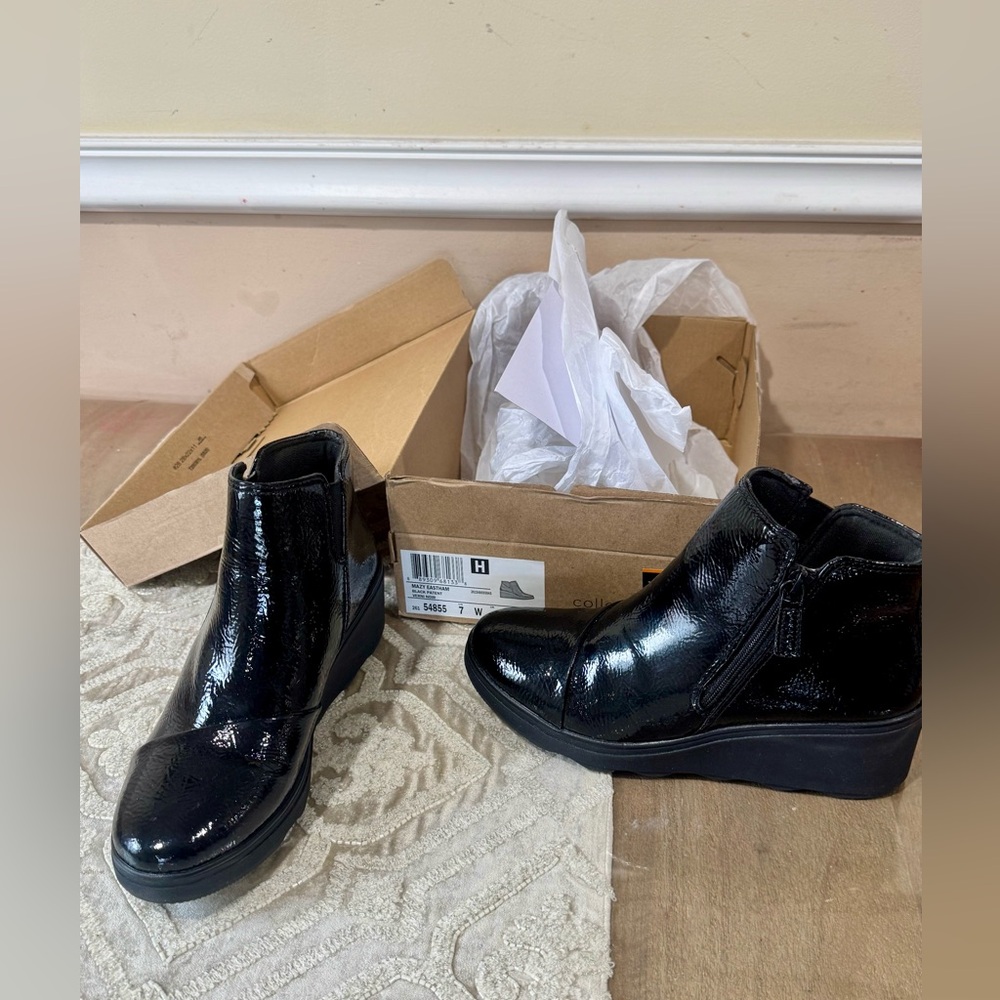 Clarks Black Ankle Boots